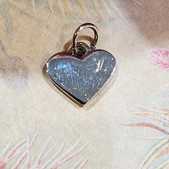 Louis Vuitton Heart Double Sided LV Charm/Replacement Zipper Pull- Silver - Picture 4 of 5